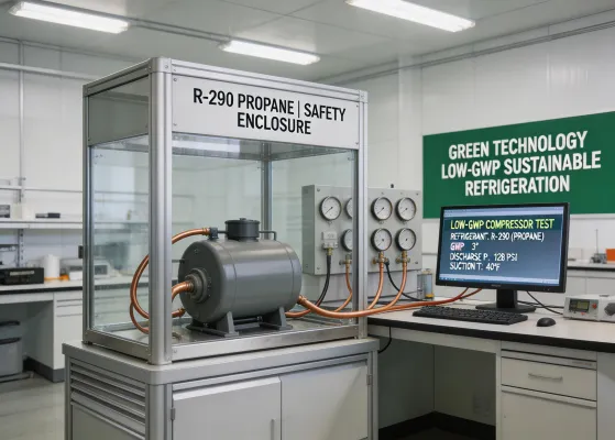 Embraco low-GWP refrigerant compressor testing facility