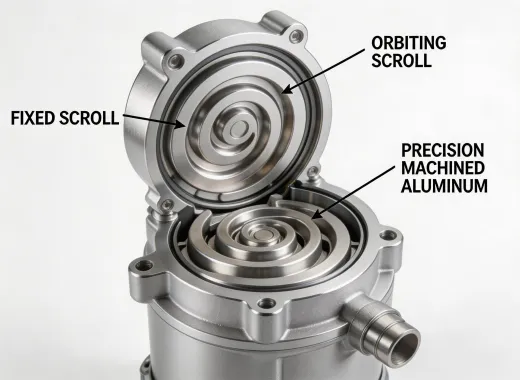 Embraco scroll compressor cutaway mechanism
